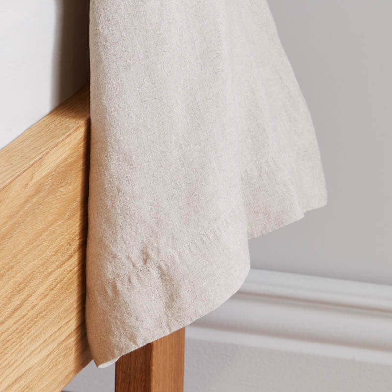 Natural washed linen bolster case