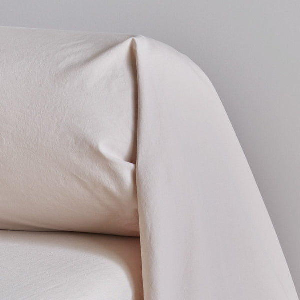 Cotton percale bolster case