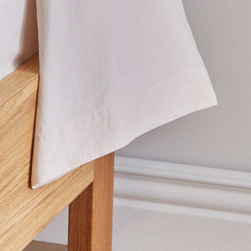 Taie de traversin en percale de coton lavé