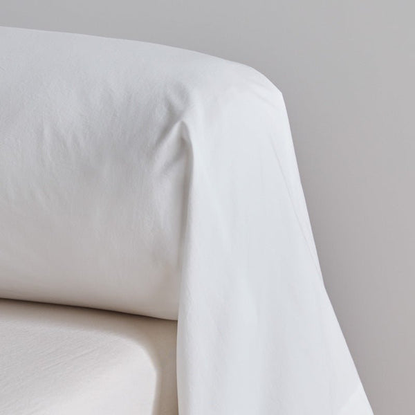 Funda de almohada de percal de algodón lavado