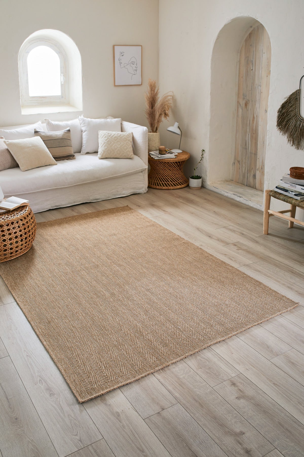 Tapis Aspect Jute Nature 8753 - Beige - Nazar - The Bradery