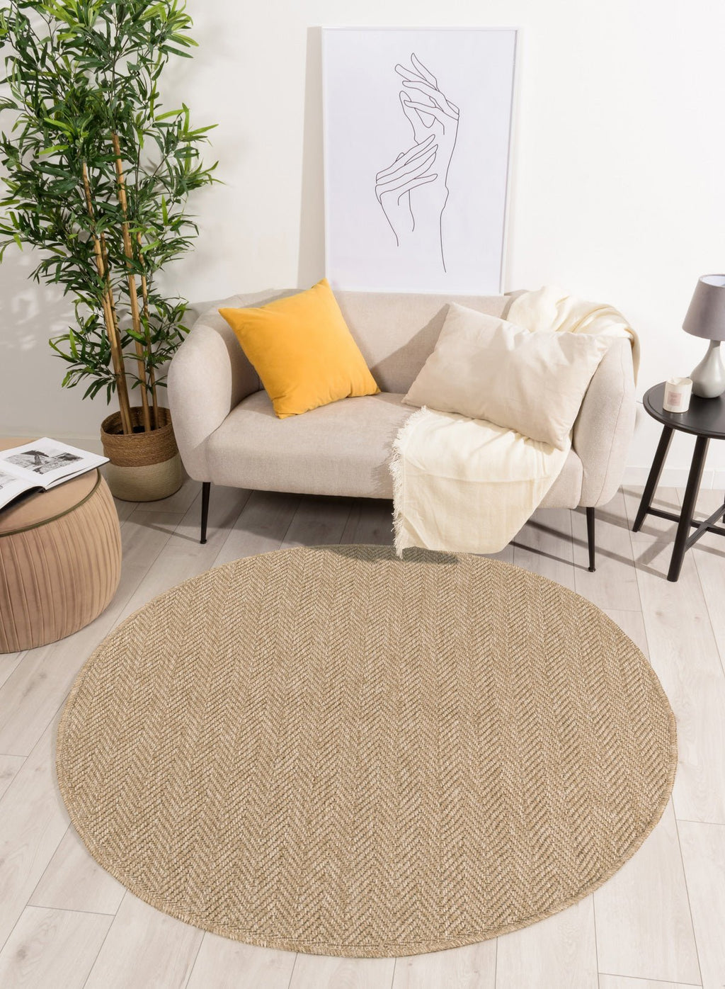 Tapis Aspect Jute Nature 8753 - Beige - Nazar - The Bradery