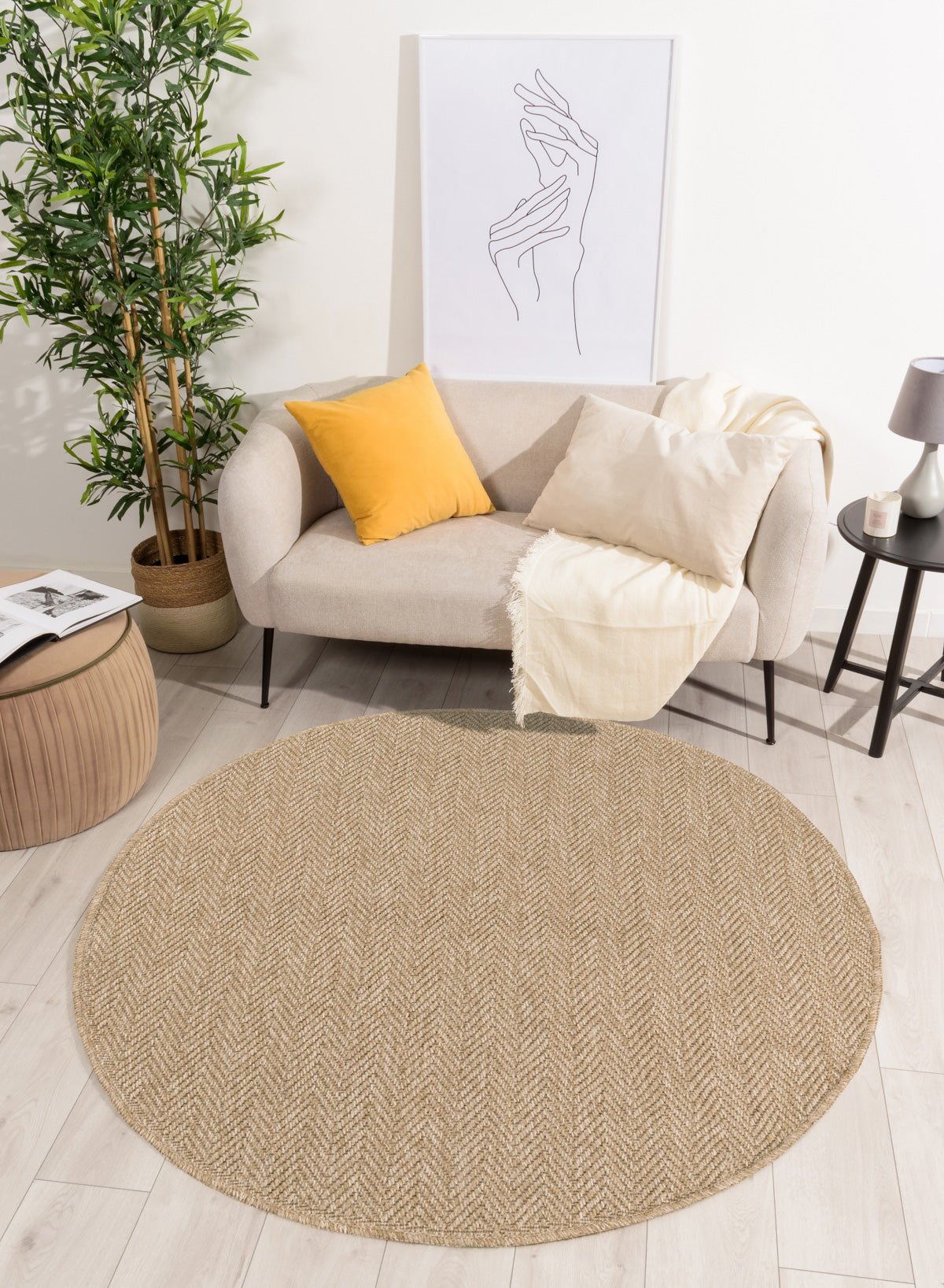 Tapis Aspect Jute Nature 8753 - Beige - Nazar - The Bradery