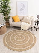 Tapis Aspect Jute Nature 8863 - Blanc - Nazar - The Bradery