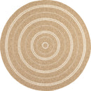 Tapis Aspect Jute Nature 8863 - Blanc - Nazar - The Bradery