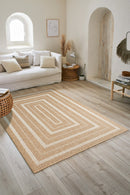 Tapis Aspect Jute Nature 8863 - Blanc - Nazar - The Bradery