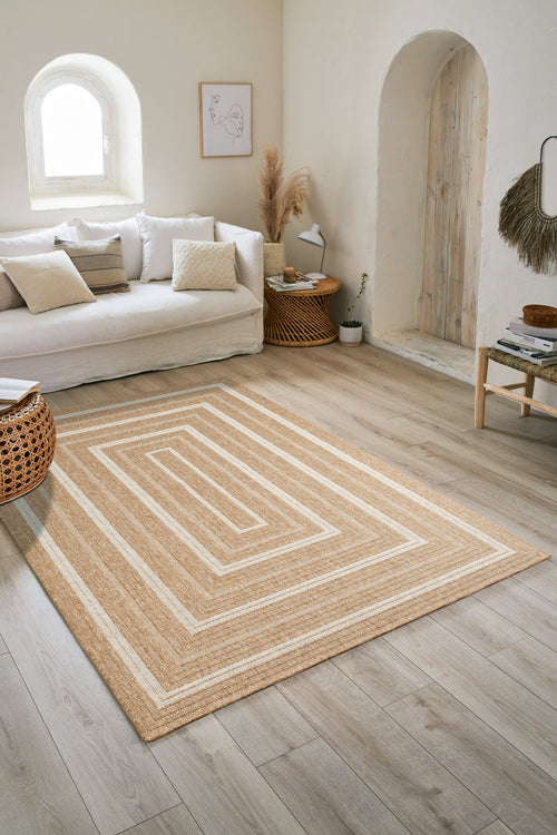Tapis Aspect Jute Nature 8863 - Blanc - Nazar - The Bradery