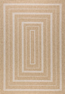 Tapis Aspect Jute Nature 8863 - Blanc - Nazar - The Bradery