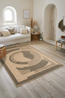 Tapis Aspect Jute Nature 8865 - Noir - Nazar - The Bradery