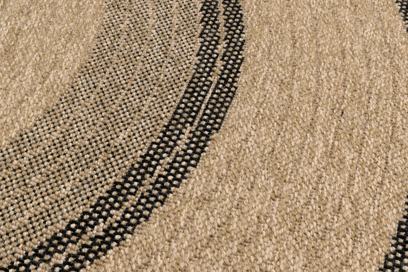 Tapis Aspect Jute Nature 8865 - Noir - Nazar - The Bradery