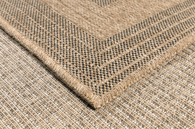 Tapis Aspect Jute Nature 8865 - Noir - Nazar - The Bradery