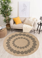 Tapis Aspect Jute Nature 8868 - Noir - Nazar - The Bradery