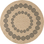 Tapis Aspect Jute Nature 8868 - Noir - Nazar - The Bradery