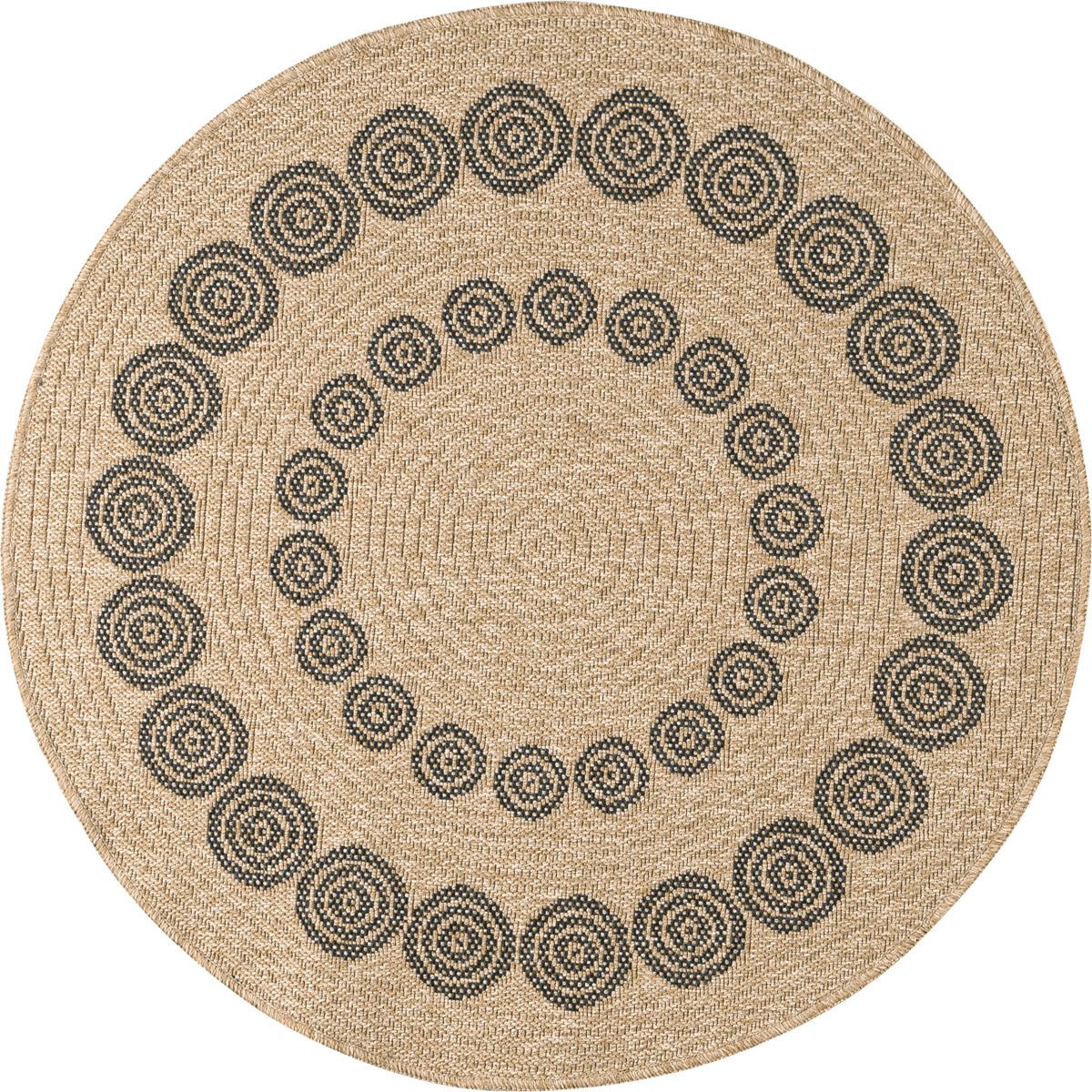 Tapis Aspect Jute Nature 8868 - Noir - Nazar - The Bradery