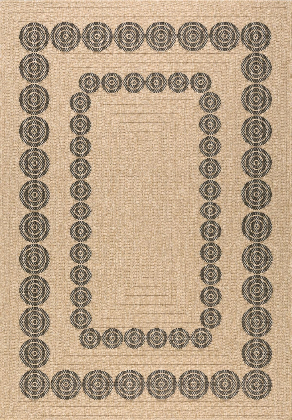 Tapis Aspect Jute Nature 8868 - Noir - Nazar - The Bradery