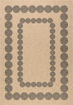 Tapis Aspect Jute Nature 8868 - Noir - Nazar - The Bradery