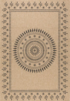 Tapis Aspect Jute Nature 8874 - Noir - Nazar - The Bradery