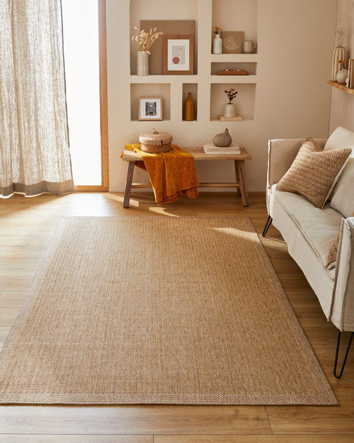 Tapis Aspect Jute Nature 8876 - Jaune - Nazar - The Bradery