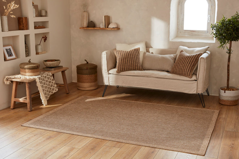 Tapis Aspect Jute Nature 8876 - Marron - Nazar - The Bradery