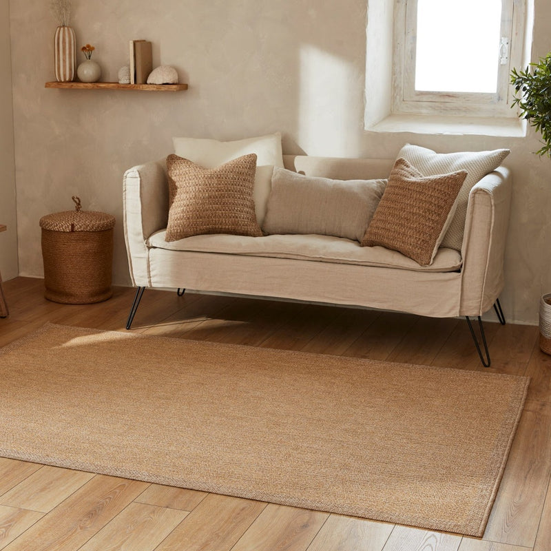 Tapis Aspect Jute Nature 8877 - Jaune - Nazar - The Bradery