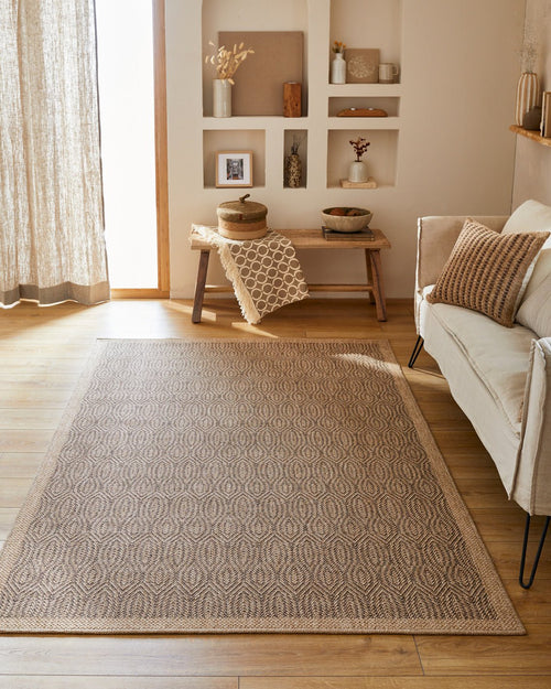 Tapis Aspect Jute Nature 8877 - Marron - Nazar - The Bradery