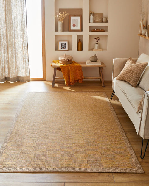 Tapis Aspect Jute Nature 8878 - Jaune - Nazar - The Bradery