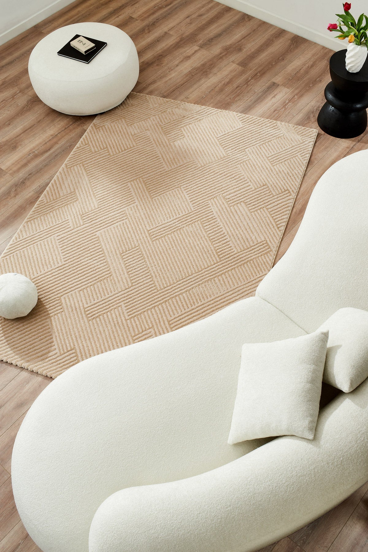 Tapis Bianca 160 - Beige - Nazar - The Bradery