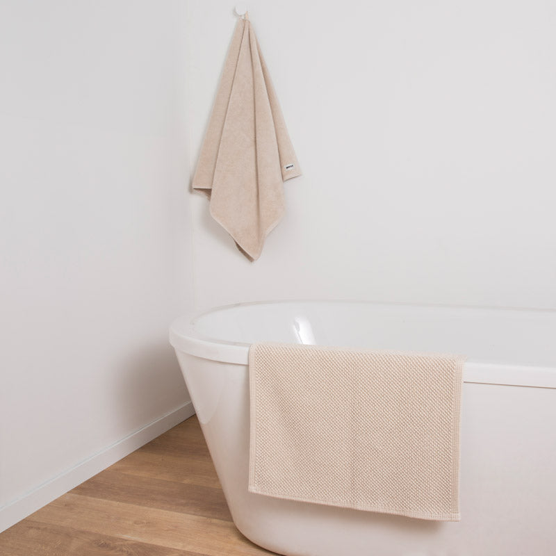 Tapis De Bain - En Coton Bouclé - Sable