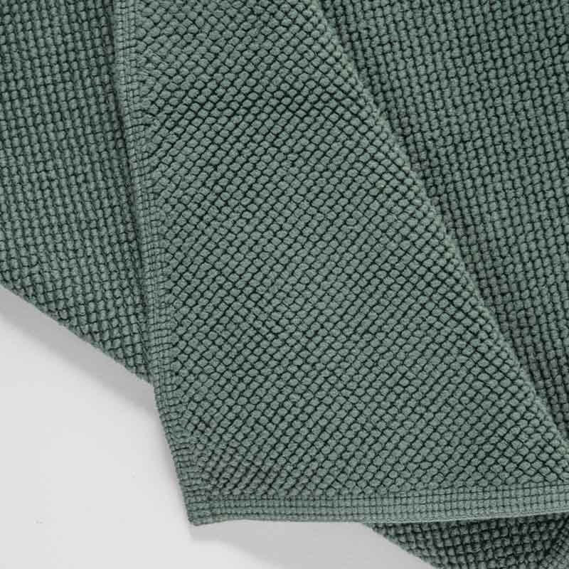 Tapis De Bain - En Coton Bouclé - Vert Bouteille
