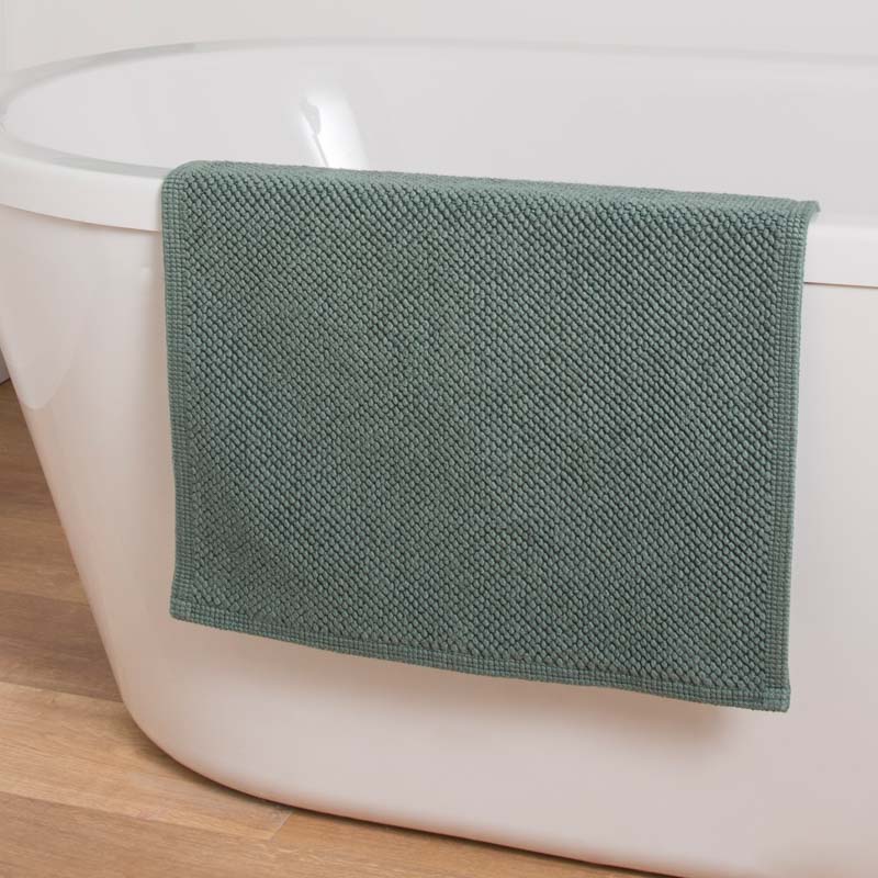 Bath Mat - Cotton Bouclé - Bottle Green