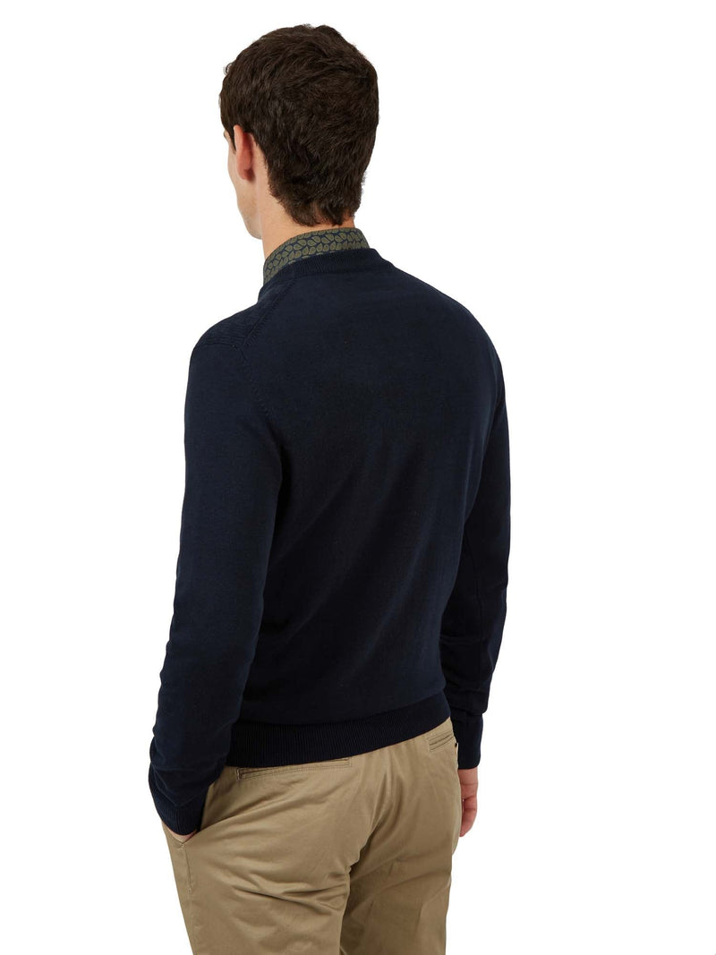 Textured Front Crew Jumper Knitwear Ben Sherman