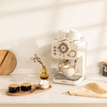 Thera Retro Matt - Espresso Machine with Matte Finish - Off-White