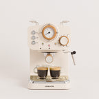 Thera Retro Matt - Espresso Machine with Matte Finish - Off-White