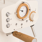 Thera Retro Matt - Espresso Machine with Matte Finish - Off-White