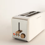 Toast Retro - Tostadora Grande de Ranuras Anchas - Blanco Roto