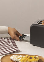 Retro Toast - Large Wide-Slot Toaster - Black