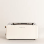 Toast Retro - Tostadora Grande de Ranuras Anchas - Blanco Roto