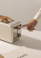 Toast Retro - Tostadora Grande de Ranuras Anchas - Blanco Roto