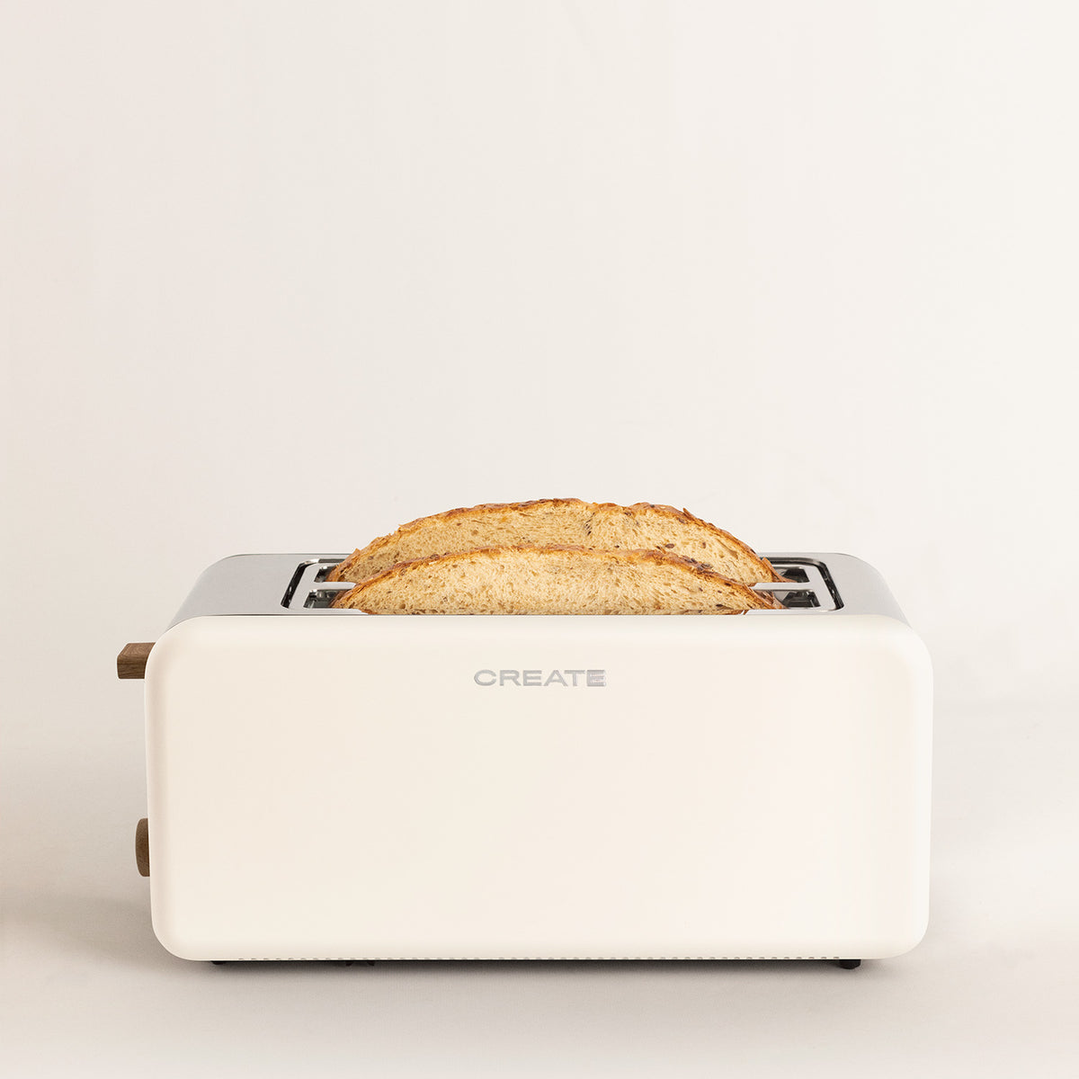 Toast Retro - Tostadora Grande de Ranuras Anchas - Blanco Roto
