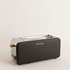 Retro Toast - Large Wide-Slot Toaster - Black