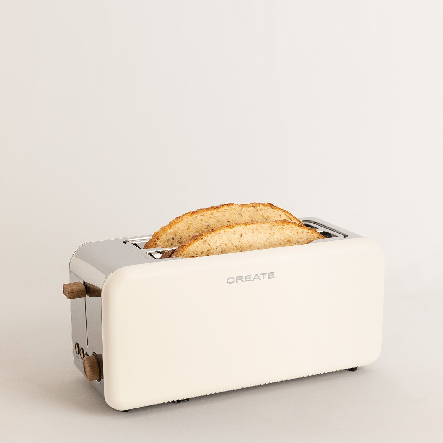 Toast Retro - Tostadora Grande de Ranuras Anchas - Blanco Roto