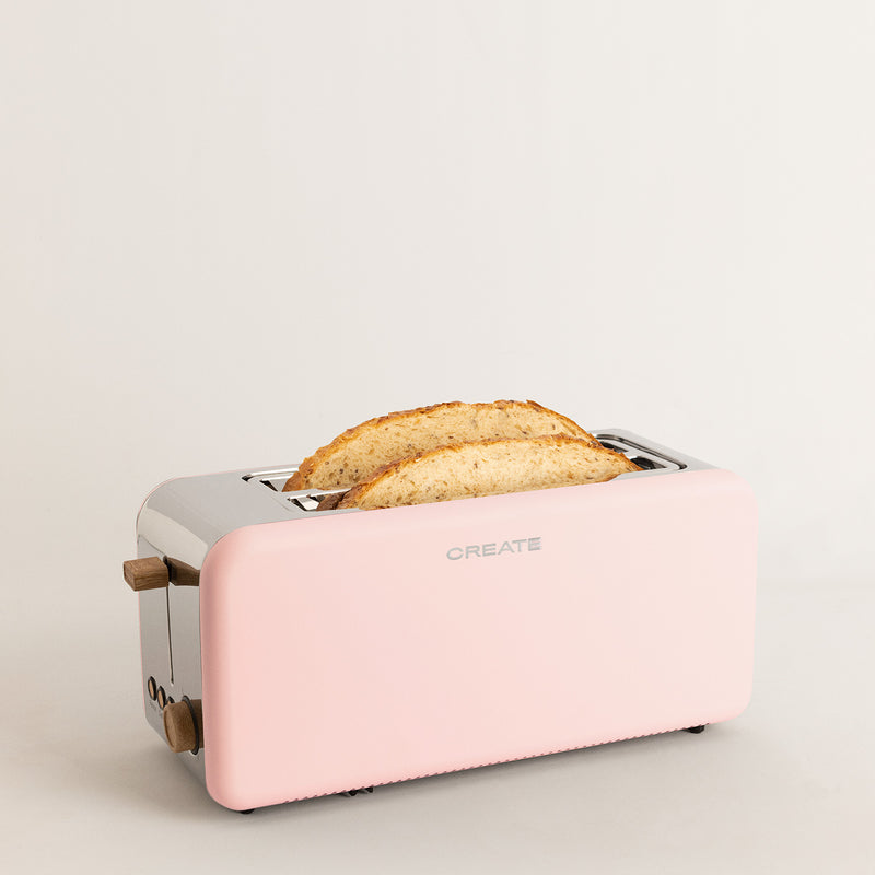 Toast Retro - Grand Grille Pain À Fentes Larges - Rose Pastel