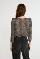 Top Banc Lurex - Print Fonce - Claudie Pierlot - The Bradery