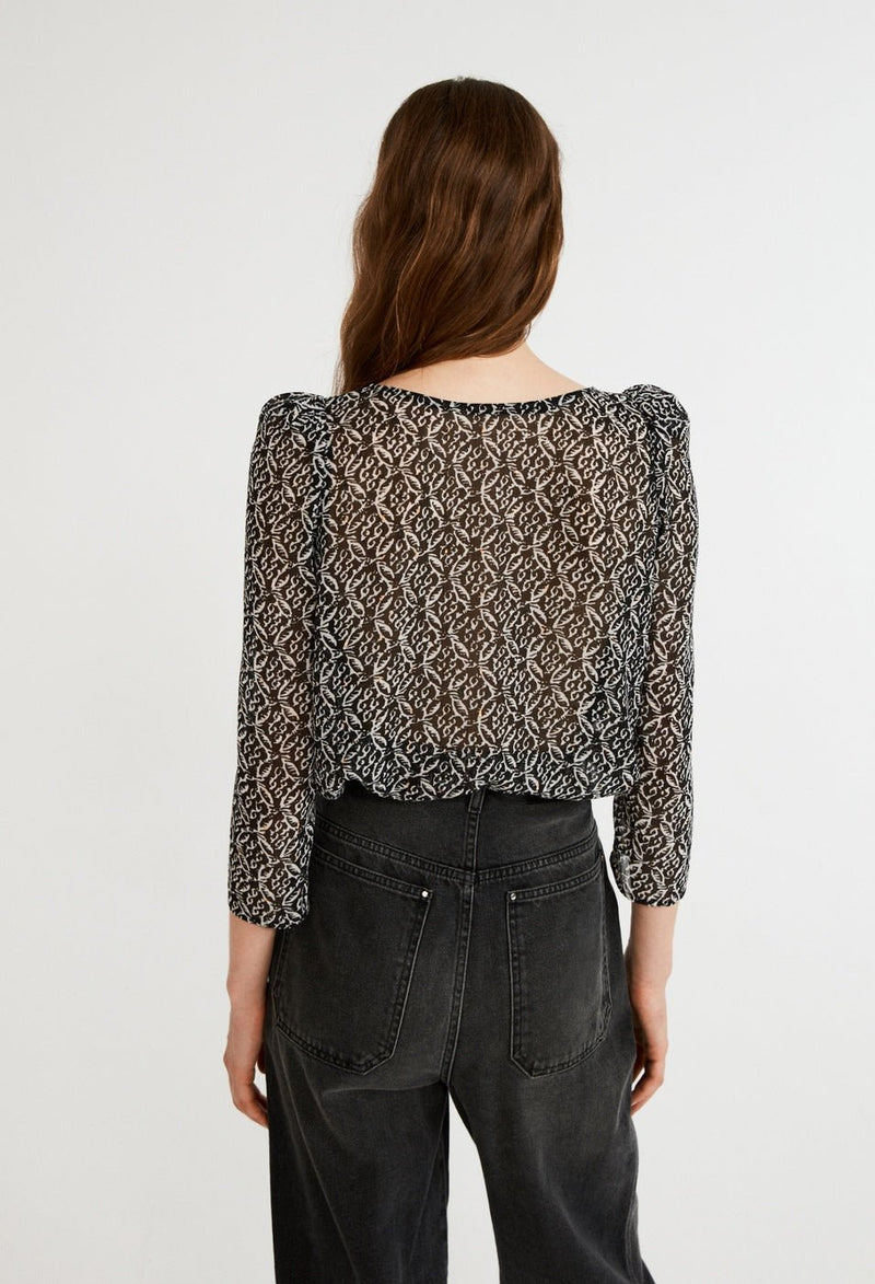 Top Banc Lurex - Print Fonce - Claudie Pierlot - The Bradery