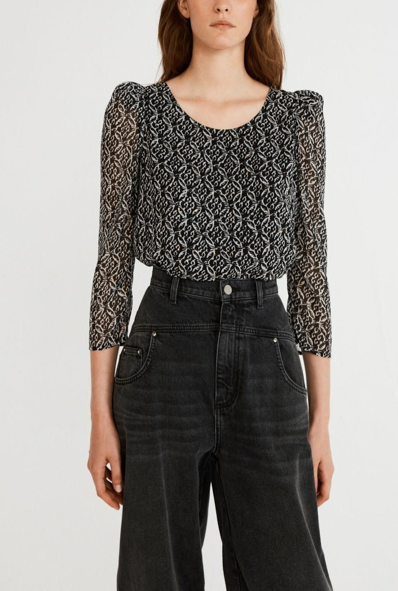 Top Bench Lurex - Print Fonce - Claudie Pierlot - The Bradery