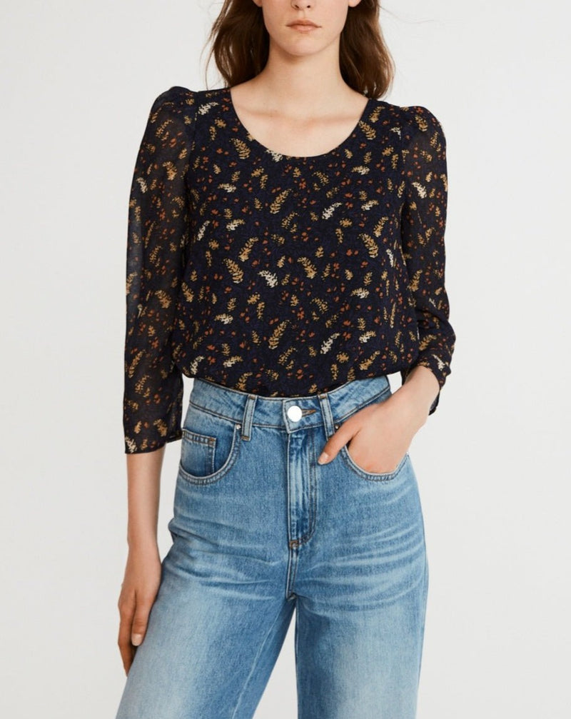 Top Banc Pampa - Print Fonce - Claudie Pierlot - The Bradery