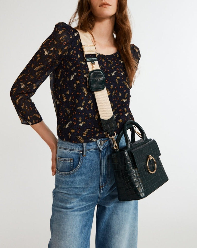 Claudie Pierlot Top Bench Pampa - Print Fonce - - The Bradery