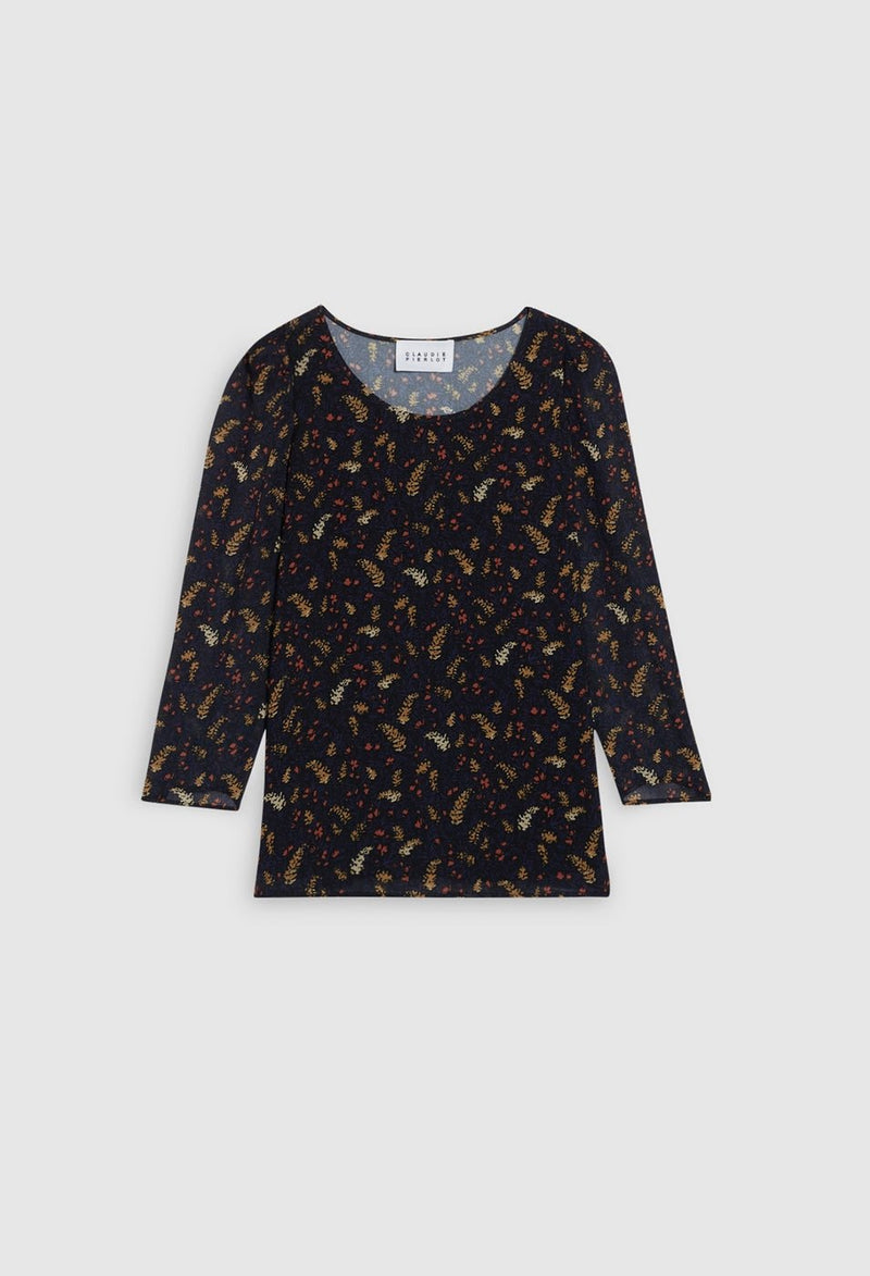 Top Banc Pampa - Print Fonce - Claudie Pierlot - The Bradery