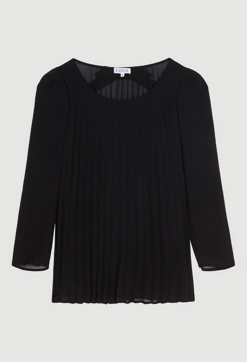 Top Banc Plissee - Noir - Claudie Pierlot - The Bradery