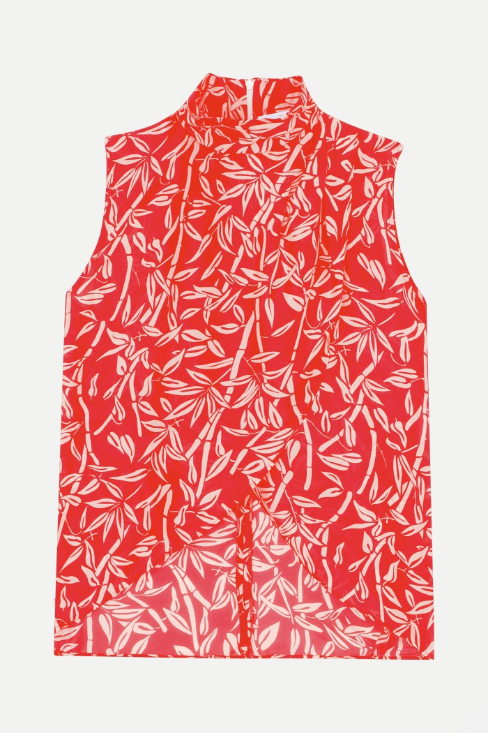 Cardi Bamboo Top - Red Lipstick